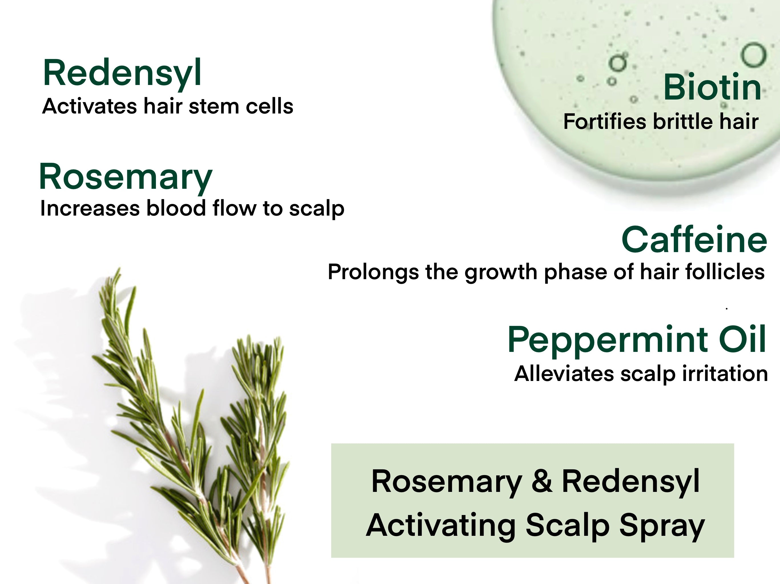Rosemary &Redensyl™ Activating Scalp Spray